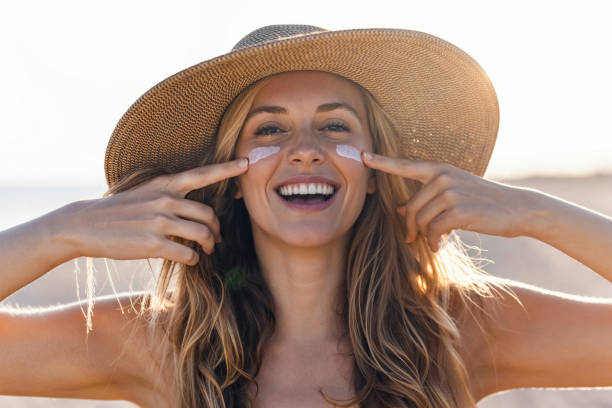 Skin care and sun protection outdoors