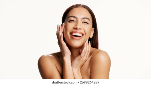 Woman with healthy skin representing skin care information